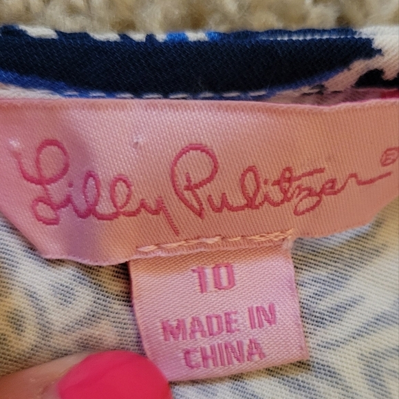 Lilly Pulitzer Kelby Stretch Shift Dress Women's Size 10 Blue Resortwear Summer - Picture 8 of 11